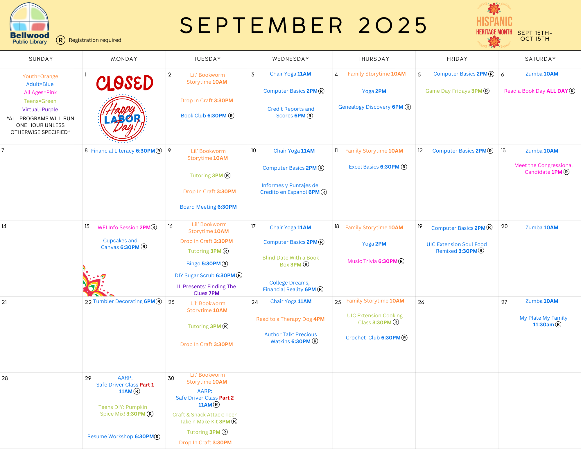 A calendar for September 2025.