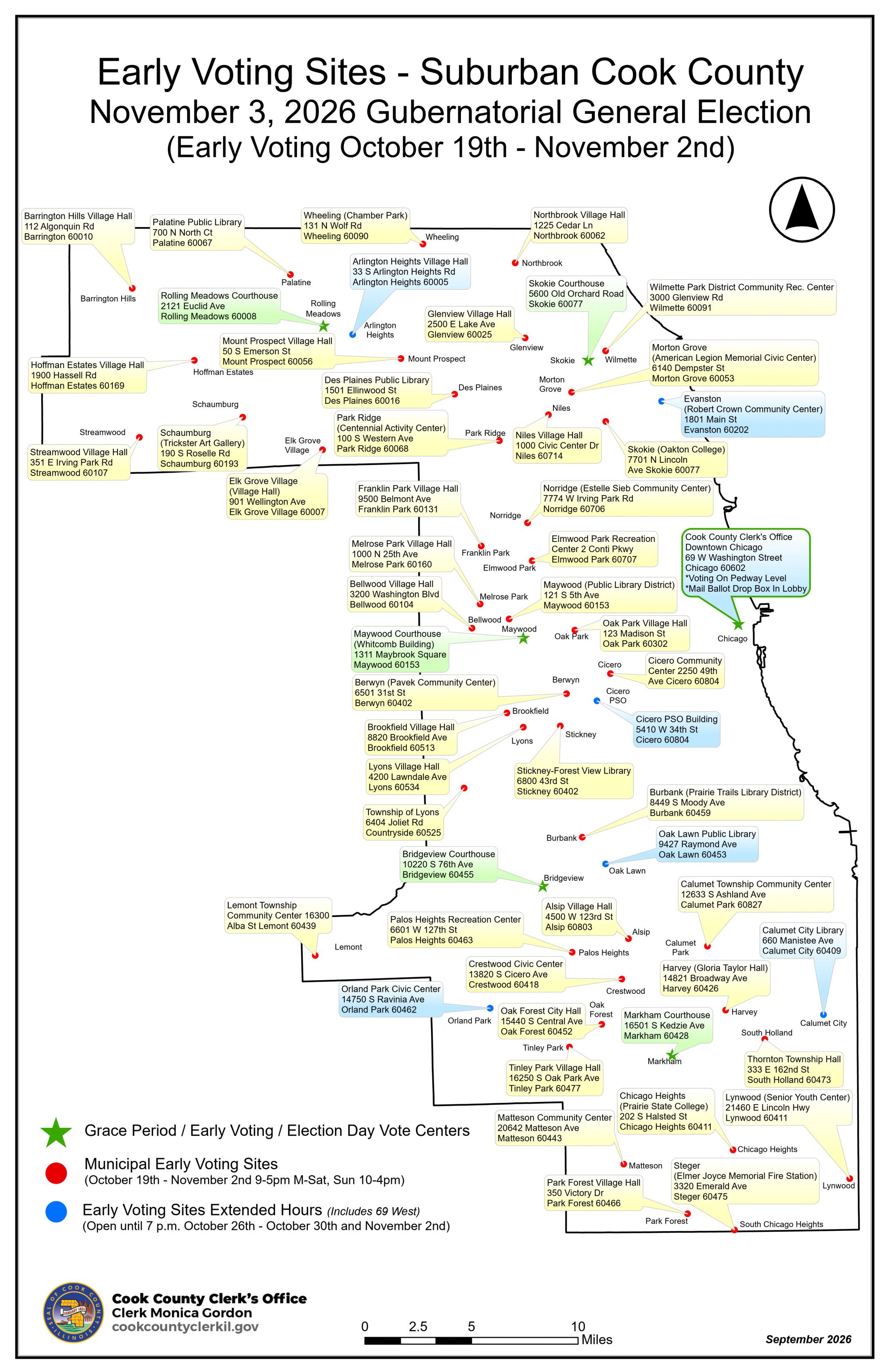 Map of early voting locations; see link below for a PDF version.