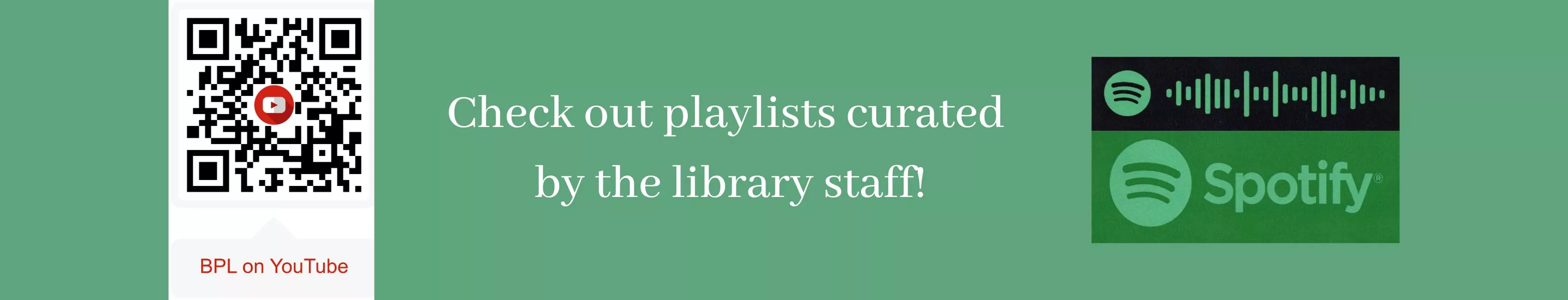 Check out playlists made by the library staff!